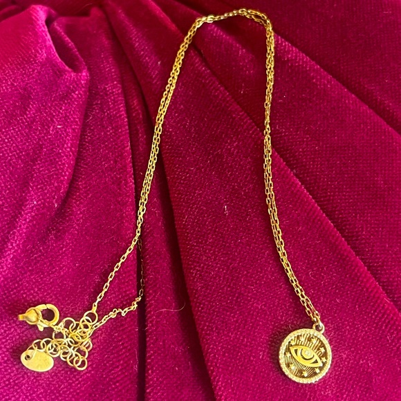 Gold tone 3rd Eye Necklace - Picture 1 of 3